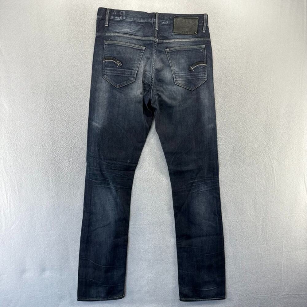 G Star Raw Jeans Men's 33x34 fits 32x34 Blue Dark Stable Slim Vintage y2k Faded - Picture 8 of 10